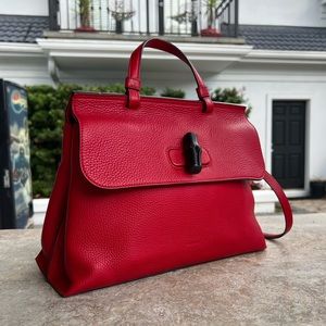 Gucci Bamboo Daily Top Handle Bag Leather Medium